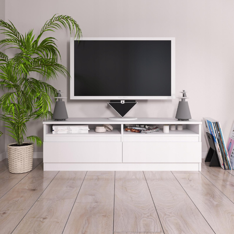 Mobile TV Bianco 120 cm moderno per soggiorno - Levante Shop