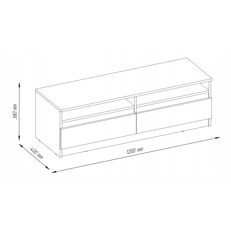 Mobile TV Bianco 120 cm moderno per soggiorno - Levante Shop