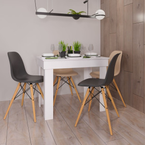 Zoom Piccolo Tavolo Da Pranzo Da Cucina 90x60cm Bianco