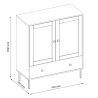 Cassettiera stile loft rovere Wotan soggiorno moderna e capiente