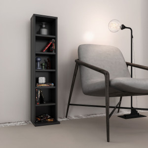 Zoom Porta CD/DVD 92cm Ripiani Regolabili Nero