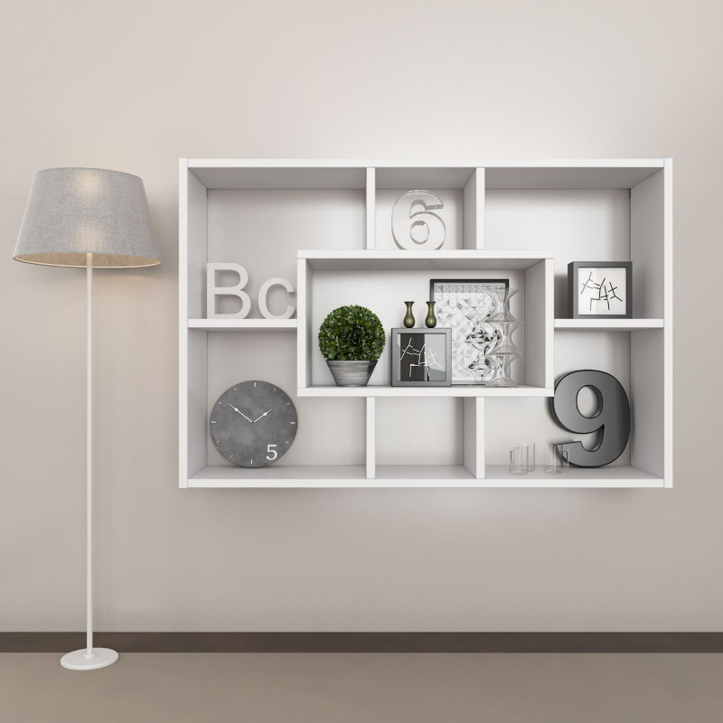 Mensola da Terra a Parete 90x60x20 cm Bianco Opaco Moderna