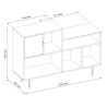Mobile TV rovere Wotan con gambe in metallo soggiorno moderno