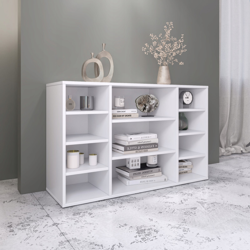 Mobiletto a Scaffale Bianco per Soggiorno, Scarpiere e Libri