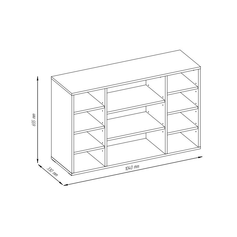 Mobiletto a Scaffale Bianco per Soggiorno, Scarpiere e Libri