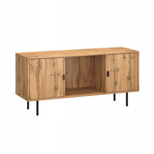 Mobile TV 2 Ante Ripiano 125 cm Wotan Gambe Metallo Moderno