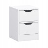 Comodino bianco con cassetto 31x43 cm per camera da letto