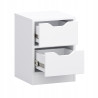 Comodino bianco con cassetto 31x43 cm per camera da letto