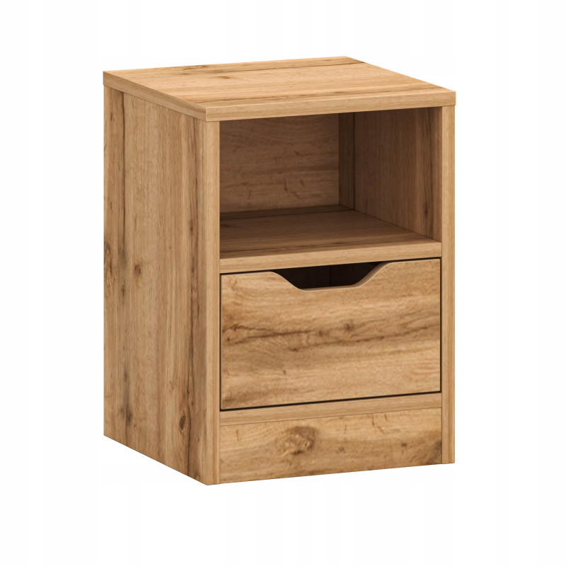 Comodino bianco con cassetto 31x43 cm moderno e compatto