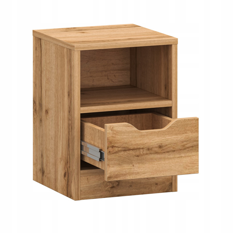 Comodino bianco con cassetto 31x43 cm moderno e compatto