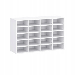 Mobiletto porta scarpe bianco 20 paia 104x65x33 cm moderno