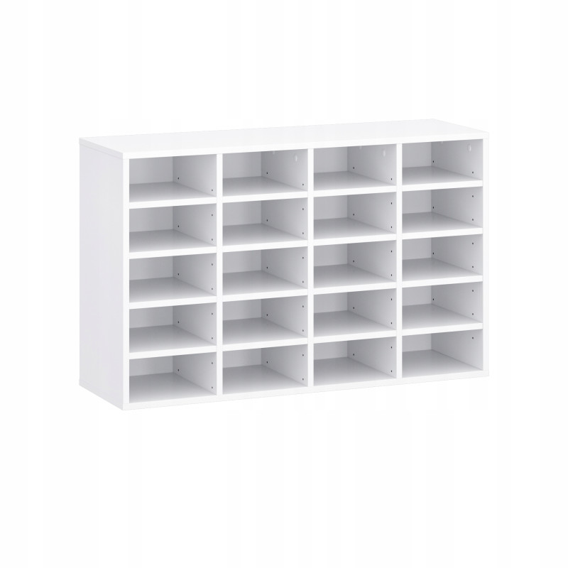 Mobiletto porta scarpe bianco 20 paia 104x65x33 cm moderno