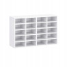 Mobiletto porta scarpe bianco 20 paia 104x65x33 cm moderno