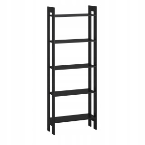Scaffale a scala 5 ripiani nero 165x62 cm moderno e robusto