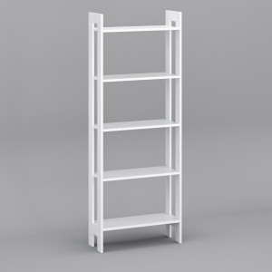 Zoom Scaffale A Scala Per Soggiorno, 5 Ripiani, 165x62 Cm, Bianco