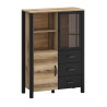 Vetrina bassa Derby C con 3 cassetti Delano/nero moderna