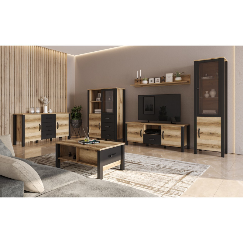 Mensola sospesa Derby D 147 cm Delano/nero moderna