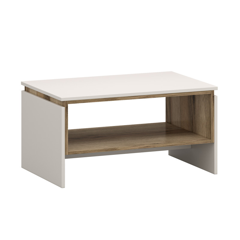 Tavolino da caffè Tirion T 80 cm cashmere/Delano oak moderno