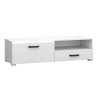 Mobile TV bianco lucido 130 cm 1 anta 1 cassetto moderno
