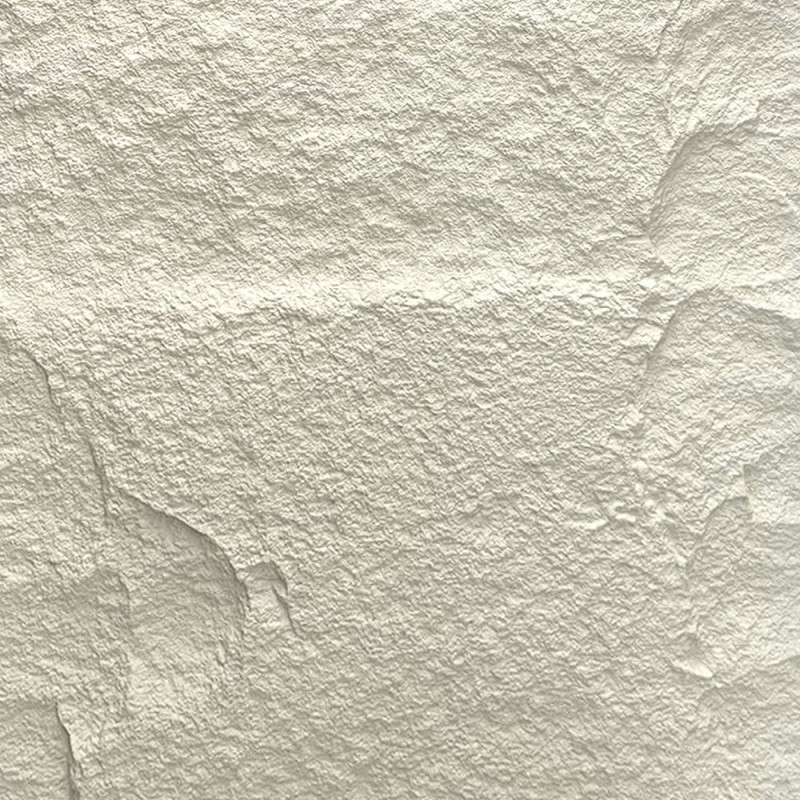 Pannello decorativo effetto roccia pietra 3D set 10 pz 7,2 mt2 rivestimento murale in PU 120 x 60 x 3 Bianco Leccese