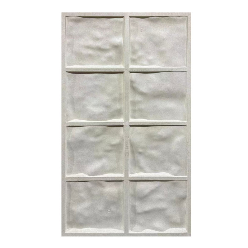 Pannello decorativo effetto roccia pietra 3D set 10 pz 7,2 mt2 rivestimento murale in PU 120 x 60 x 3 Bianco Leccese