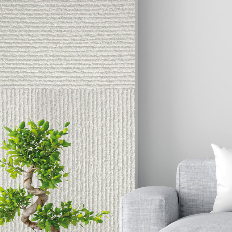 Pannello decorativo effetto pietra graffiata 3D bianco alabastro