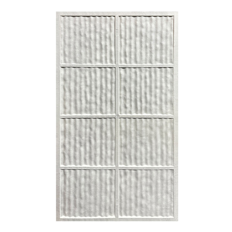Pannello decorativo effetto pietra graffiata 3D bianco alabastro