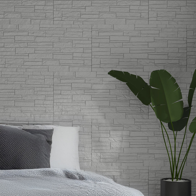 Pannello decorativo effetto pietra mattoni 3D set 12 pezzi