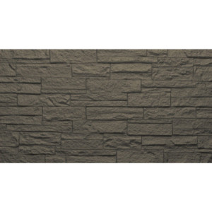 Pannello decorativo effetto pietra mattoni 3D set 12 pz 8,6 mt2 rivestimento murale in PU 120 x 60 x 2,5 Grigio Ardesia