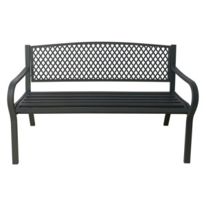 Panchina Ferro Battuto 124x62x79 Grigio Scuro