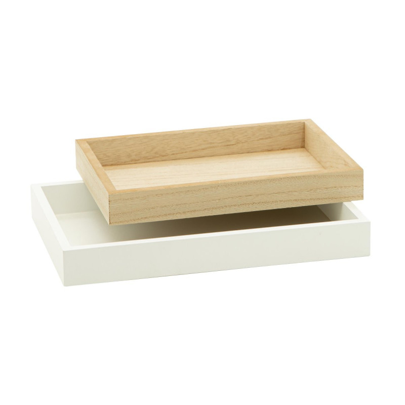 Set 2 vassoi portaoggetti Whitenatural 29x18x34 - eleganti e pratici