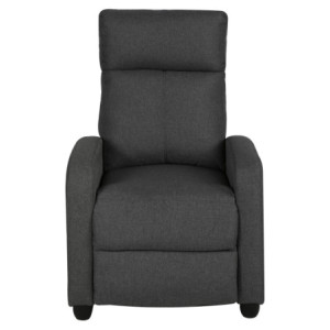 Zoom Poltrona Relax Tessuto Grigio Scuro 87x69x100 Desa