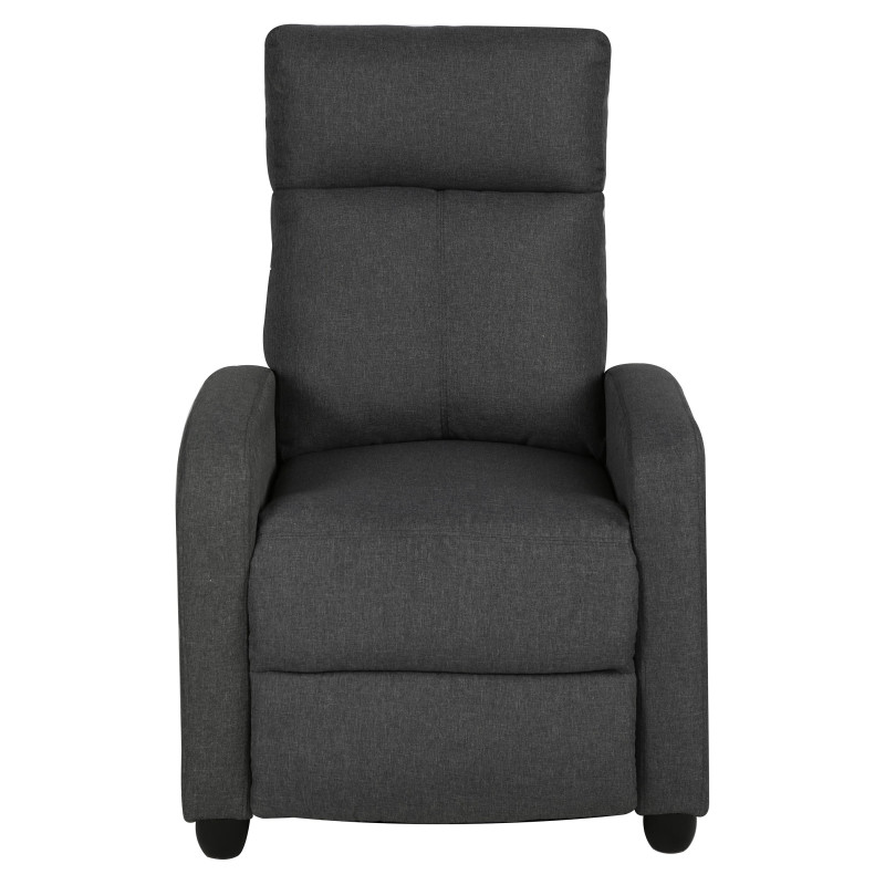 Poltrona relax tessuto grigio scuro Desa 87x69x100