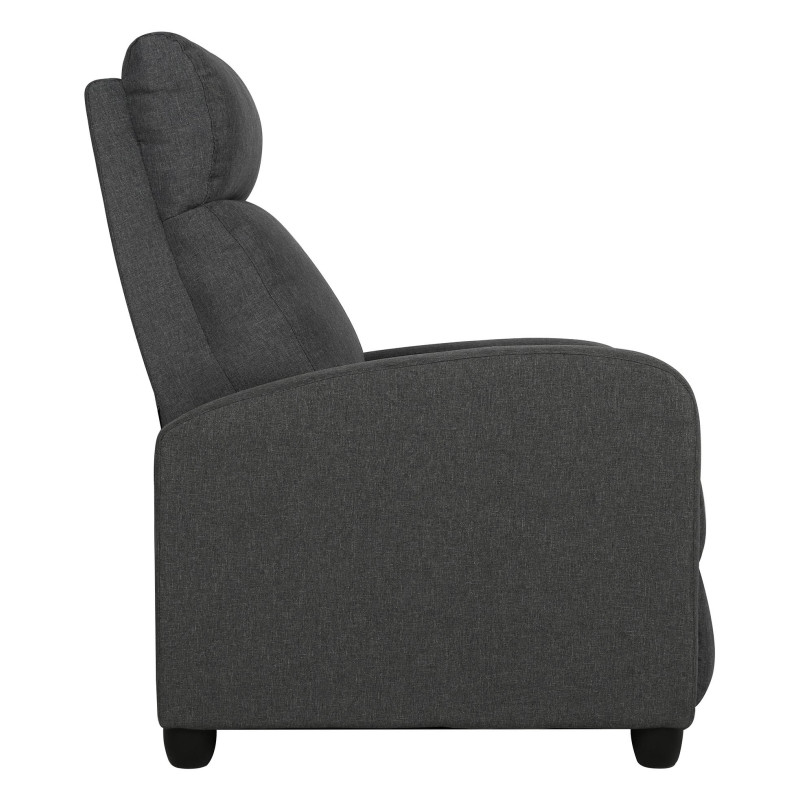 Poltrona relax tessuto grigio scuro Desa 87x69x100