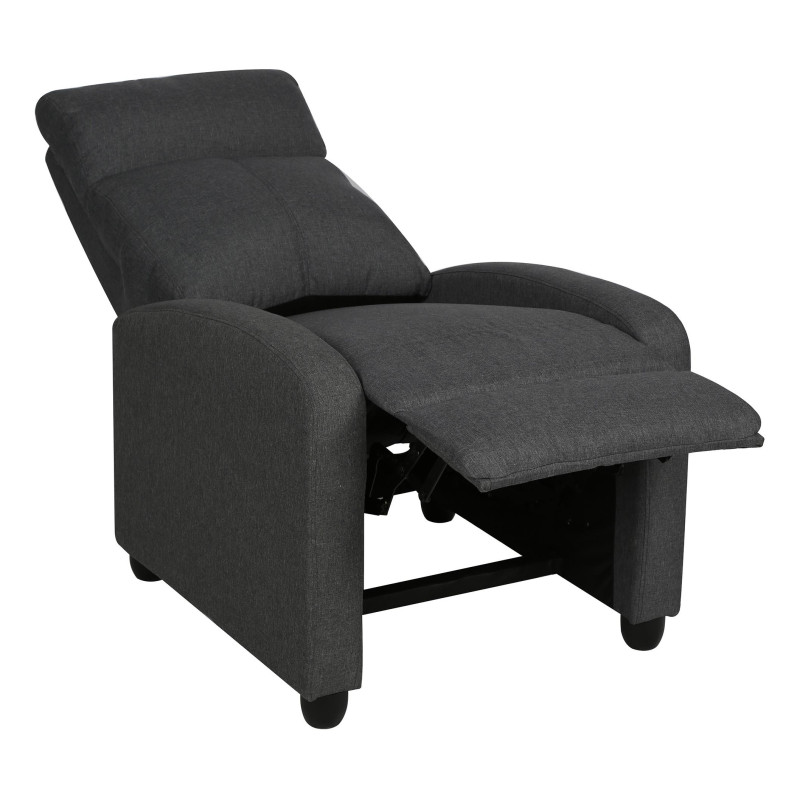 Poltrona relax tessuto grigio scuro Desa 87x69x100
