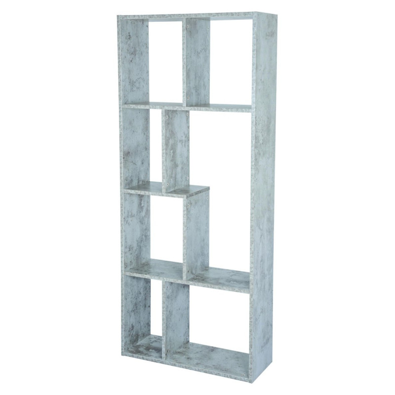 Libreria Ripiani Sfalsati 63x24x150 Cemento