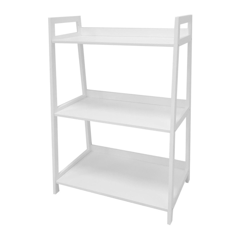 Scaffale con 3 ripiani Dora legno bianco 62x38x90 moderno