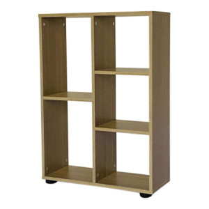 Libreria 5 Vani A Giorno Marrone 60x24x86