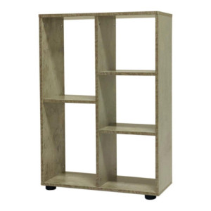 Libreria 5 Vani A Giorno Cemento 60x24x86