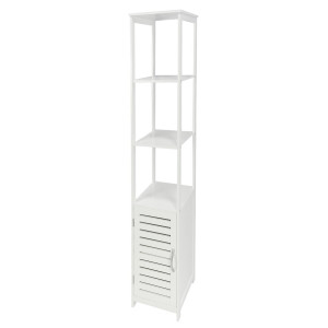 Colonna Multiuso 1 Anta 2 Ripiani 30x30x156 Bianco Adelaide