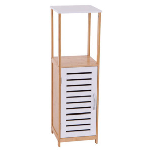 Mobiletto Multiuso 1 Anta 1 Ripiano 30x30x96 Naturale/bianco Adelaide