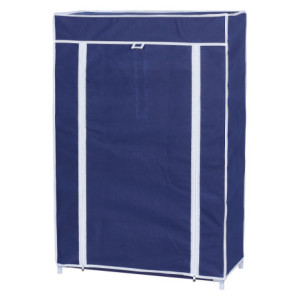 Zoom Scarpiera Armadio In Tnt 5 Ripiani Con Struttura Metallo 61x30x90 Cm Blu