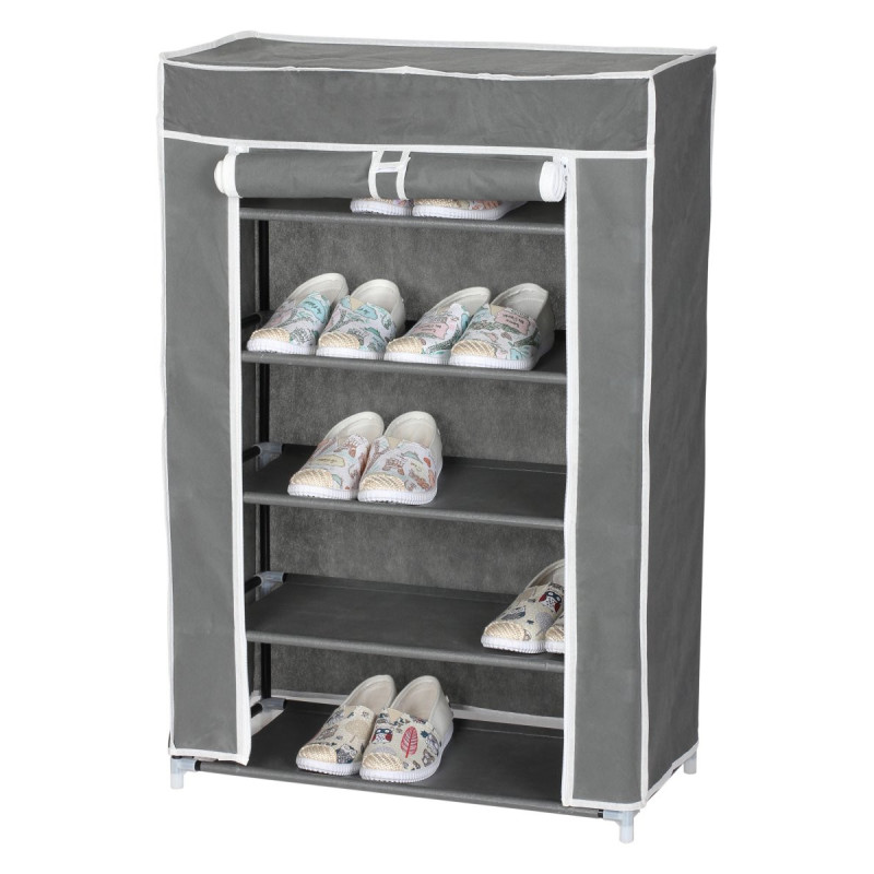 Scarpiera Armadio TNT 5 Ripiani 61x30x90cm Grigio Compatta