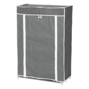 Zoom Scarpiera Armadio In Tnt 5 Ripiani Con Struttura Metallo 61x30x90 Cm Grigio