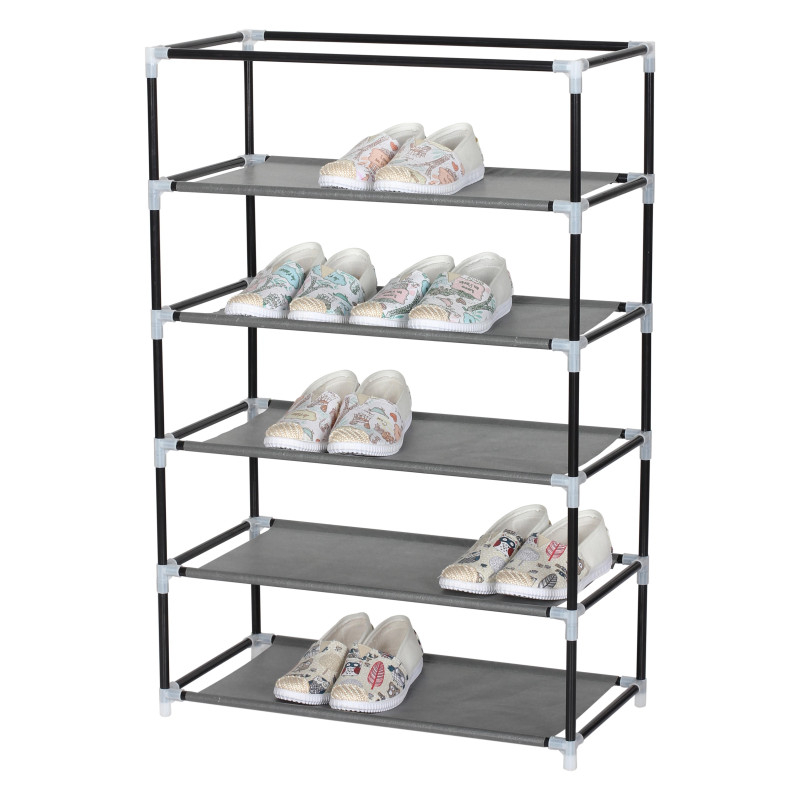 Scarpiera Armadio TNT 5 Ripiani 61x30x90cm Grigio Compatta