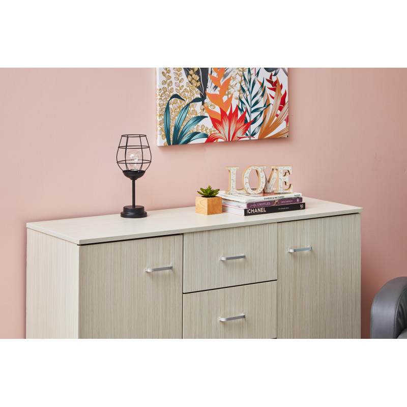 Mobiletto Phoenix Bianco/Legno 90x30x75cm: Stile e Praticità