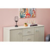 Mobiletto Phoenix Bianco/Legno 90x30x75cm: Stile e Praticità