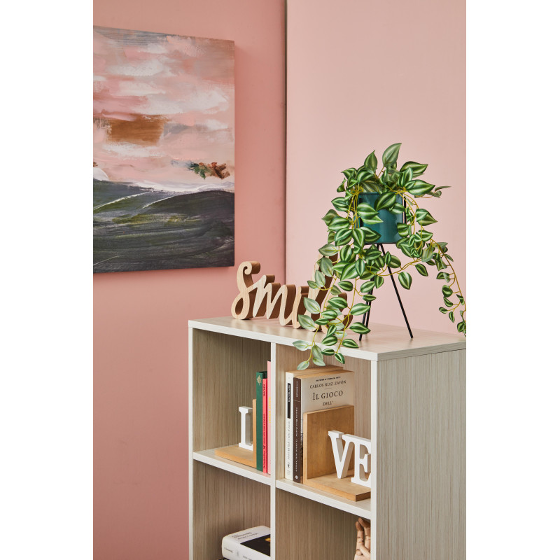 Mobiletto Phoenix Bianco/Legno 90x30x75cm: Stile e Praticità