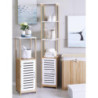 Portabiancheria Pieghevole Bamboo 2 Scomparti 52x32x63cm: Pratico e Naturale