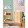Portabiancheria Pieghevole Bamboo 2 Scomparti 52x32x63cm: Pratico e Naturale